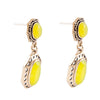 Vintage Style Chartreuse Quartz Earrings - Barse Jewelry