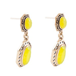 Vintage Style Chartreuse Quartz Earrings - Barse Jewelry