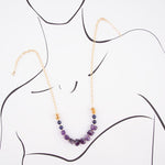 Viola Purple Quartz Long Necklace - Barse Jewelry
