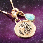 Virgo - Zodiac Amazonite Charm Necklace - Barse Jewelry
