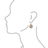 White Calcite and Metal Matrix Earrings - Barse Jewelry
