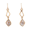 White Calcite Matrix and Bronze Drop Earrings - Barse Jewelry