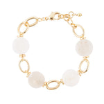 White Druzy Link Bracelet - Barse Jewelry