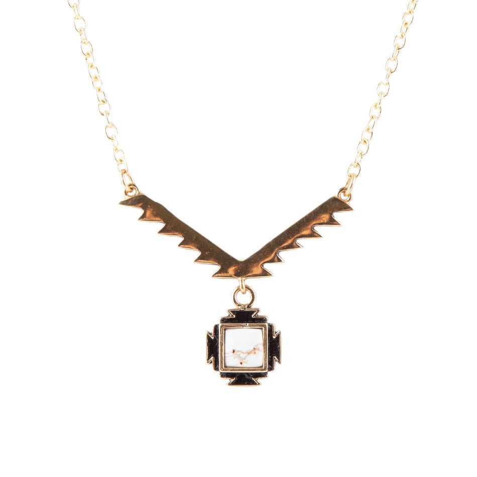 White Jasper Atzec Necklaces - Barse Jewelry