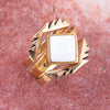 White Jasper Aztec Ring - Barse Jewelry