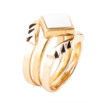 White Jasper Aztec Ring - Barse Jewelry