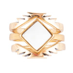 White Jasper Aztec Ring - Barse Jewelry