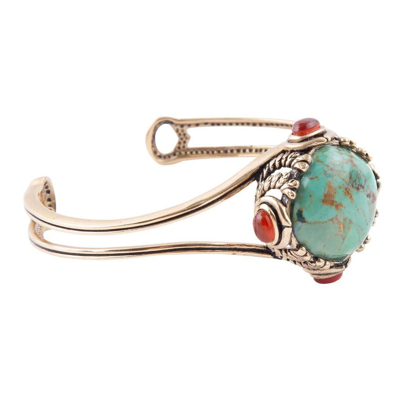 Wilder Turquoise Carnelian and Bronze Cuff Bracelet - Barse Jewelry