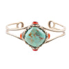 Wilder Turquoise Carnelian and Bronze Cuff Bracelet - Barse Jewelry