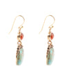 Wilder Turquoise Carnelian and Bronze Drop Earrings - Barse Jewelry
