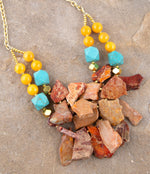 Windswept Double Strand Slab Necklace - Barse Jewelry