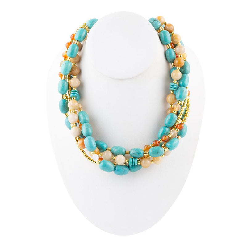 Windswept Multi-Layered Statement Necklace - Barse Jewelry
