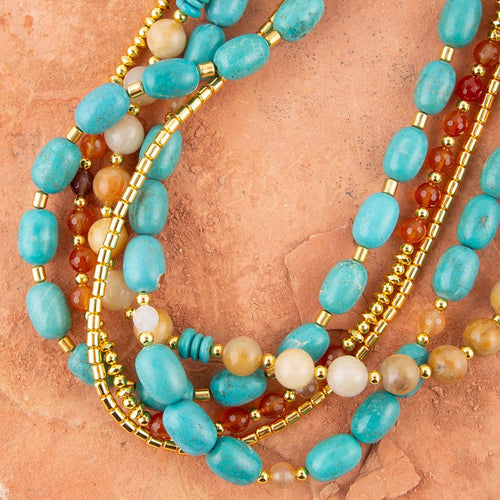 Windswept Multi-Layered Statement Necklace - Barse Jewelry