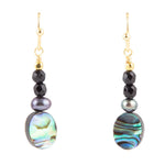 Xavier Abalone Onyx Earrings - Barse Jewelry
