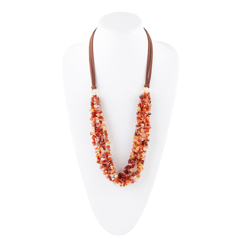 Xavier Carnelian Multi-Strand Necklace - Barse Jewelry