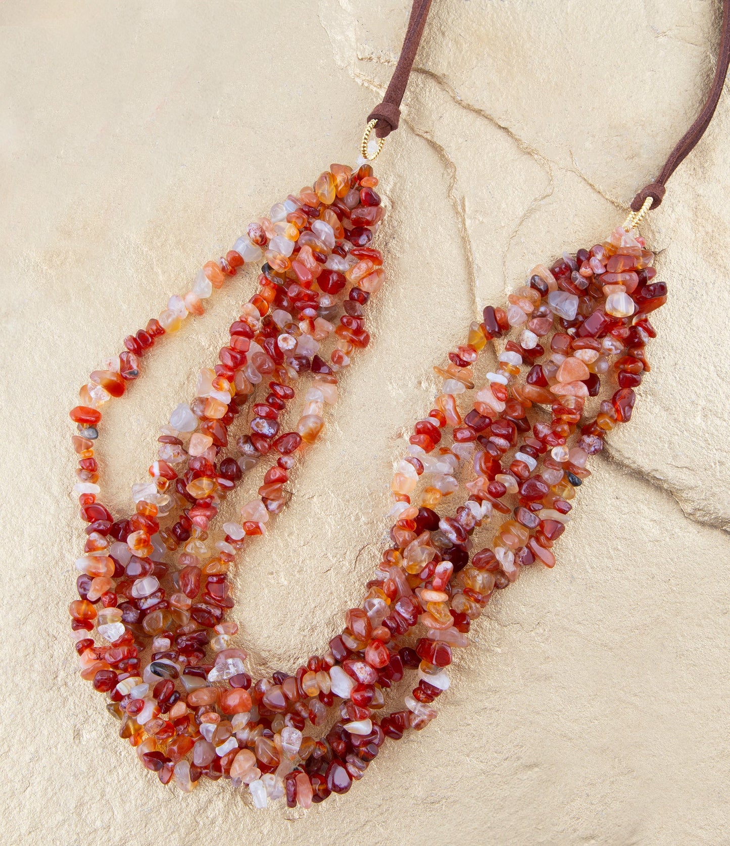 Xavier Carnelian Multi-Strand Necklace - Barse Jewelry