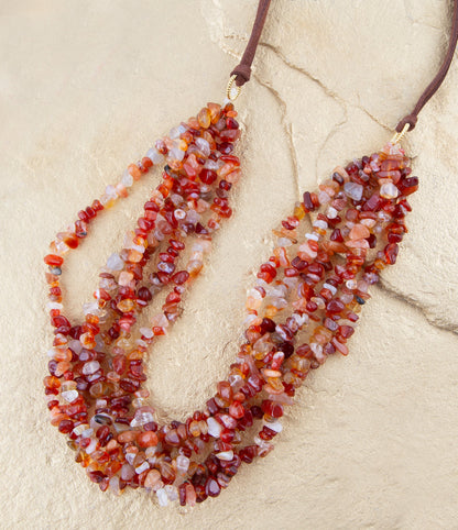 Xavier Carnelian Multi-Strand Necklace - Barse Jewelry