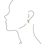 Yellow Chalcedony Post Earrings - Bronze - Barse Jewelry