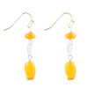 Yellow Jade Crescent Earrings - Barse Jewelry