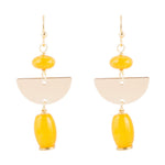 Yellow Jade Crescent Earrings - Barse Jewelry