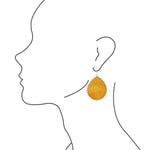 Yellow Jade Slab Drop Earrings - Barse Jewelry